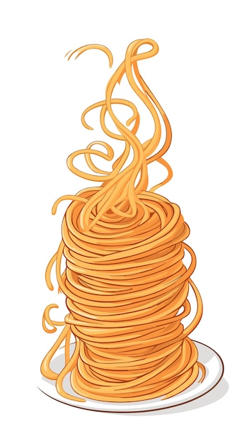 Vecteur vector d'œuvres d'art de dessins animés de spaghettis