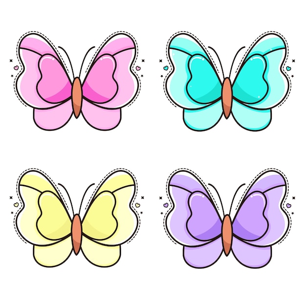 Vector de papillon symbolique mignon