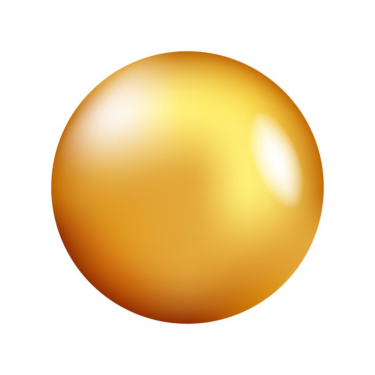Vecteur vector pastel boule jaune réaliste brillant boule sphère 3d figure géométrique isolée de la sphère ronde