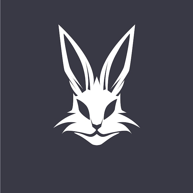 Vector plat du logo du lapin