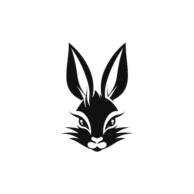 Vector plat du logo du lapin