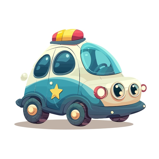 Vecteur vector_police_carfunny_transportation_pour_les enfants