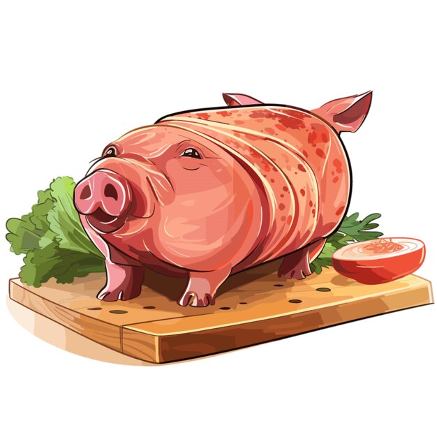 Vector De Porc Sur Fond Blanc