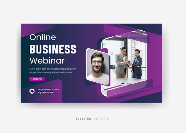 Vecteur vector premium de conception de modèles de présentation de webinaires d'affaires en ligne