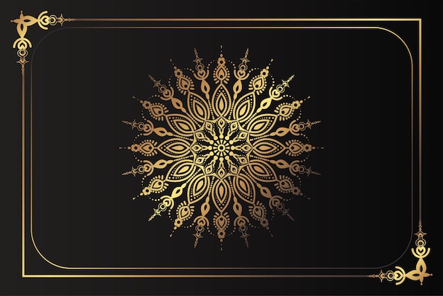 Vecteur vector professionnel gradient couleur de luxe décoratif mandala design d'arrière-plan