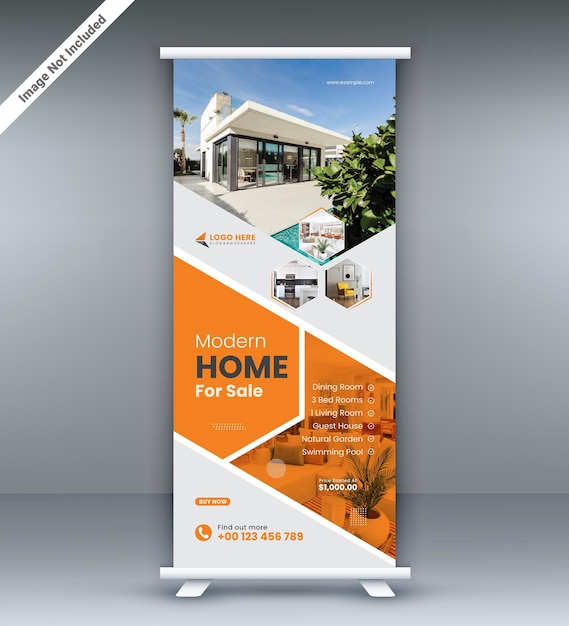 Vecteur vector real estate roll up design