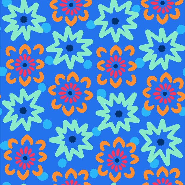 Vecteur vector retro vintage festive abstract spring ou summer floral seamless surface pattern pour les produits en tissu ou en papier d'emballage imprime