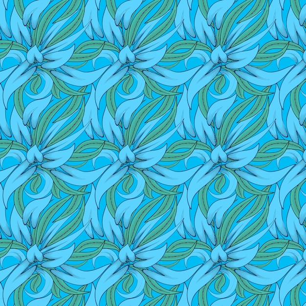 Vector Sans Couture Motif De Feuilles Florales Colorées Pour Les Textures D'arrière-plan Tissu Imprimé Textiles