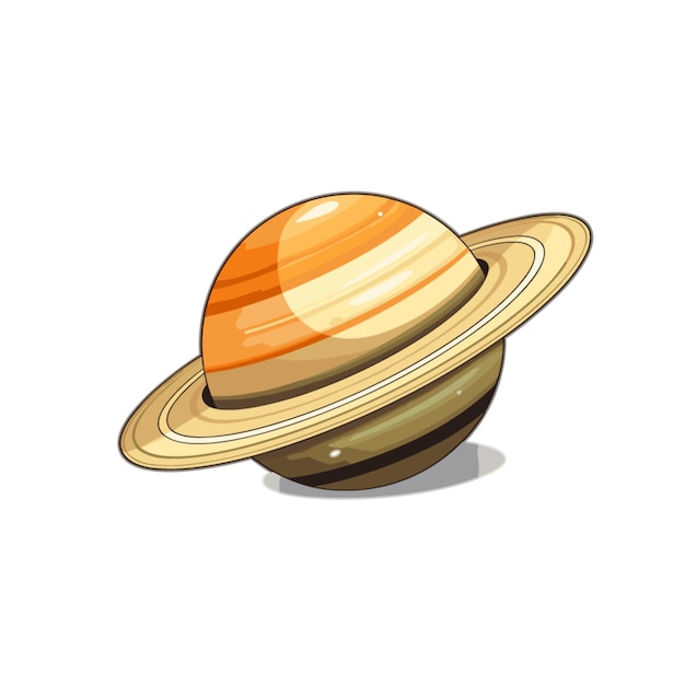 Vector De Saturne Sur Fond Blanc 9