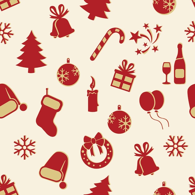 Vector Seamless Nouvel An et fond de motif de Noël