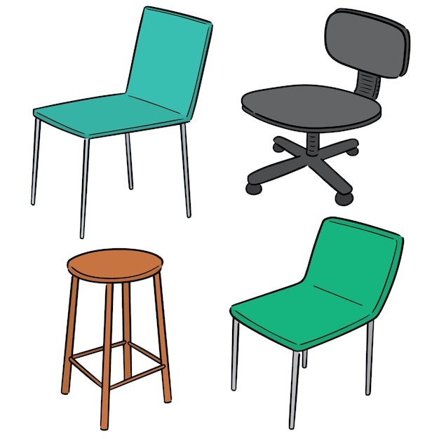 Vector Set Of Chair