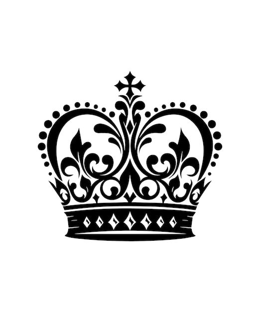 Vector de la silhouette d'une couronne de reine