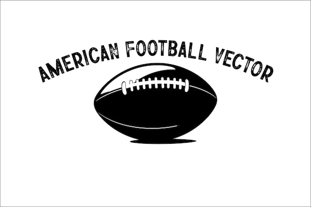 Vector de silhouette de football américain Image vectorielle de balles de rugby et de football américain