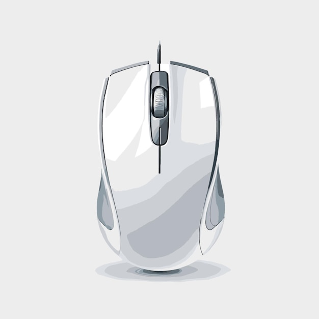 Vector De Souris D'ordinateur Sur Un Fond Blanc