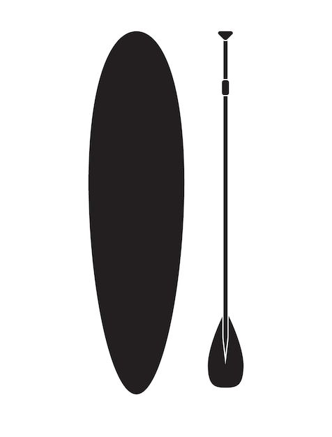 Vector Stand Up Et Planche De Surf Paddle