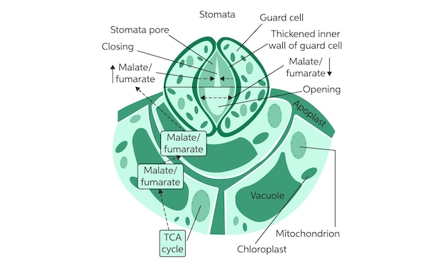 Vecteur vector de la stomate