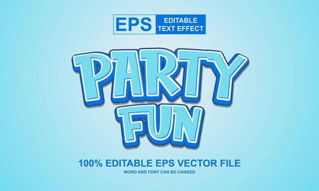 Vector de style 3D amusant pour les fêtes avec effets de texte modifiables