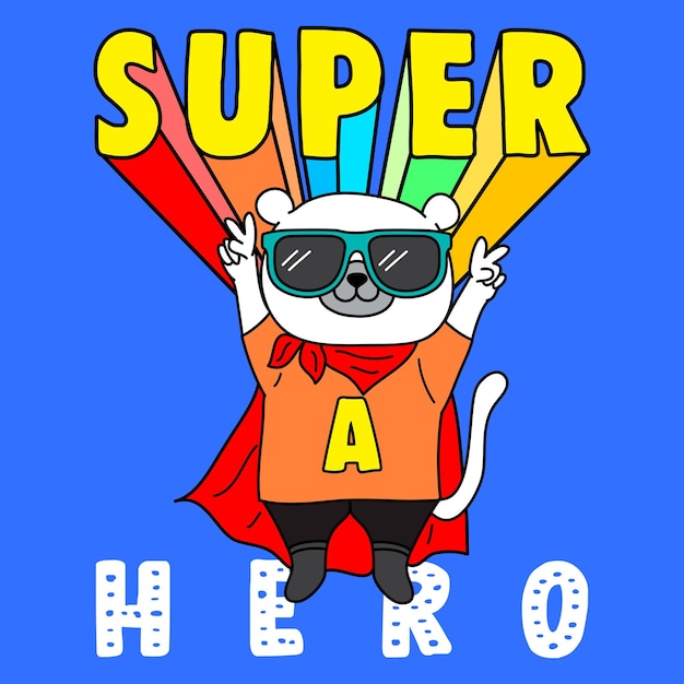 VECTOR SUPER HERO L'Ours est un héros de super-héros.