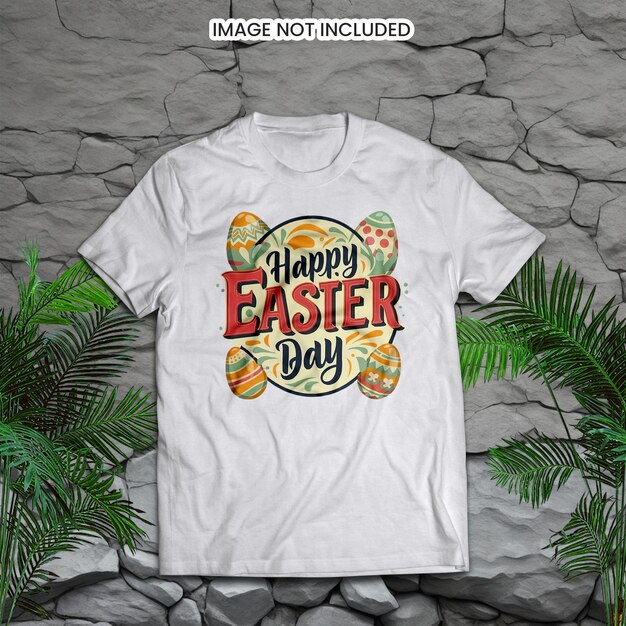 Vecteur vector de t-shirt du jour de pâques heureux