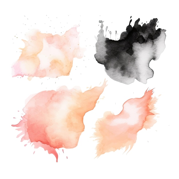 Vector De Tache D'aquarelle Abstraite Et Colorée