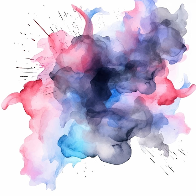 Vector De Tache D'aquarelle Abstraite Et Colorée