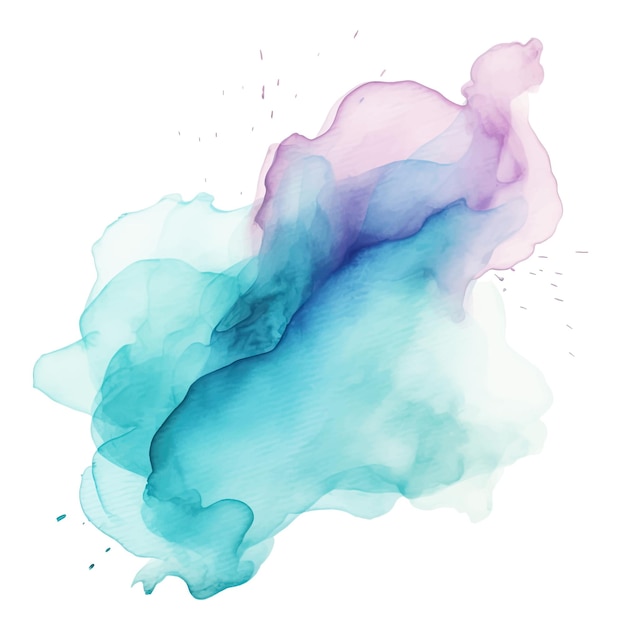 Vector de tache d'aquarelle abstraite et colorée