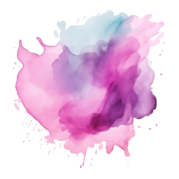 Vector De Tache D'aquarelle Abstraite Et Colorée