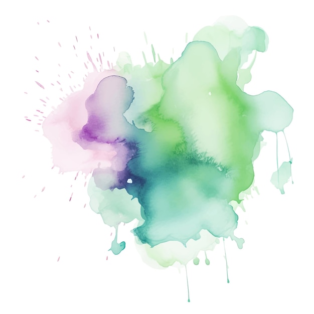 Vector de tache d'aquarelle abstraite et colorée