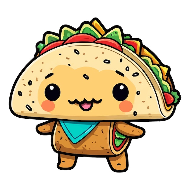 Vector de tacos de dessins animés mignons