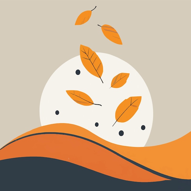 Vecteur vector tombant pour le logo de l'automne