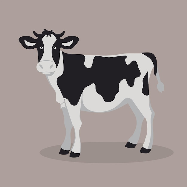 Vecteur vector de vache plat illustration de style dessin animé 9