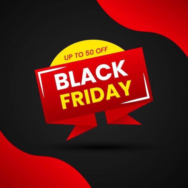 Vector vendredi noir vente discount de conception à l'appartement et offre