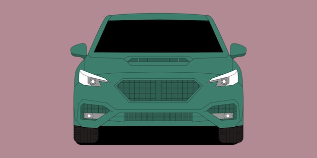 Vector Vert De L'avant De La Voiture