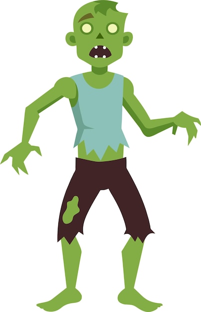 Vector de zombies d'Halloween dessiné à la main