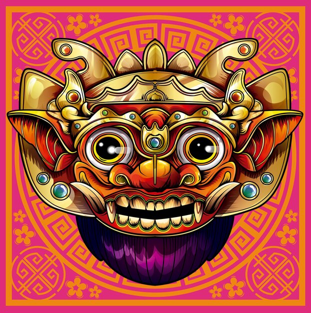 Vecteur vectorial_thailand_traditional_mask_bali