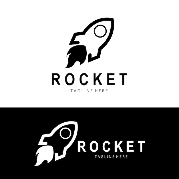 Véhicule D'exploration Spatiale Rocket Logo Design