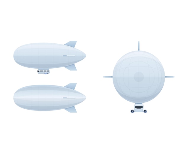 Véhicules aériens modernes Aérostat de montgolfière sous différents angles