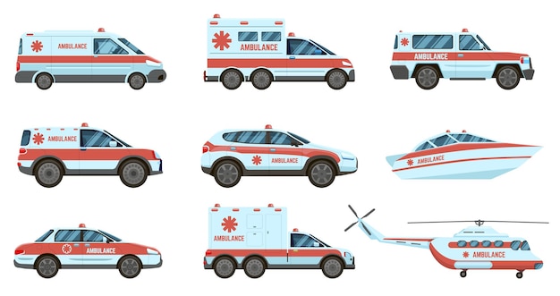 Véhicules D'urgence Ambulanciers. Voitures D'ambulance Officielles