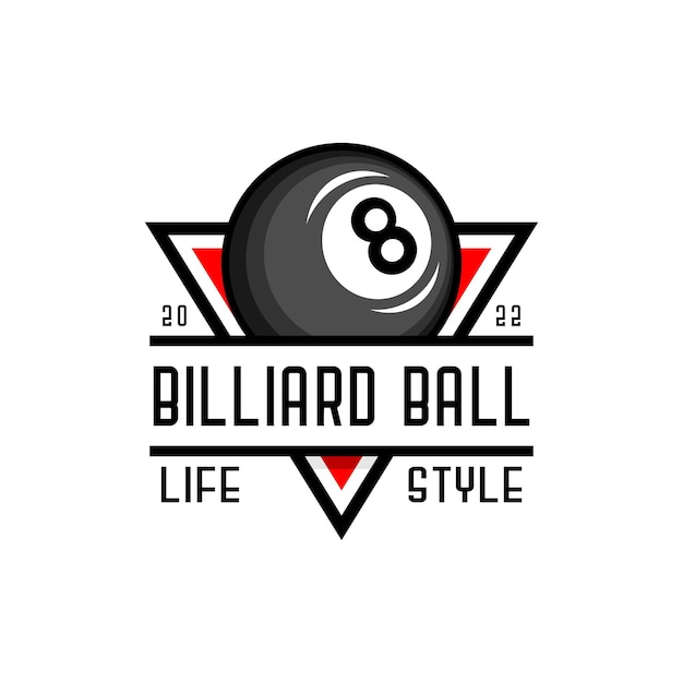 Vecteur vektor desain logo bola billard