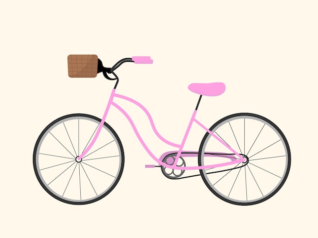 Vélo de dessin animé rose