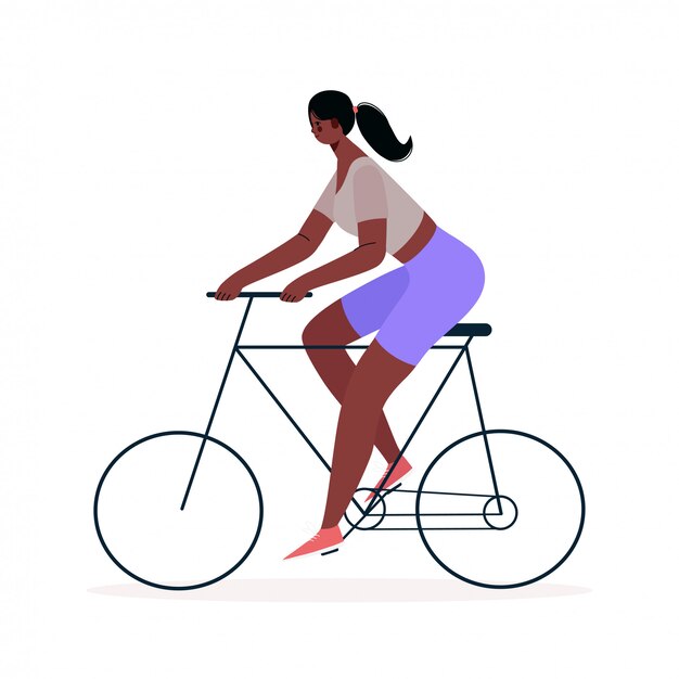 Vecteur vélo femme