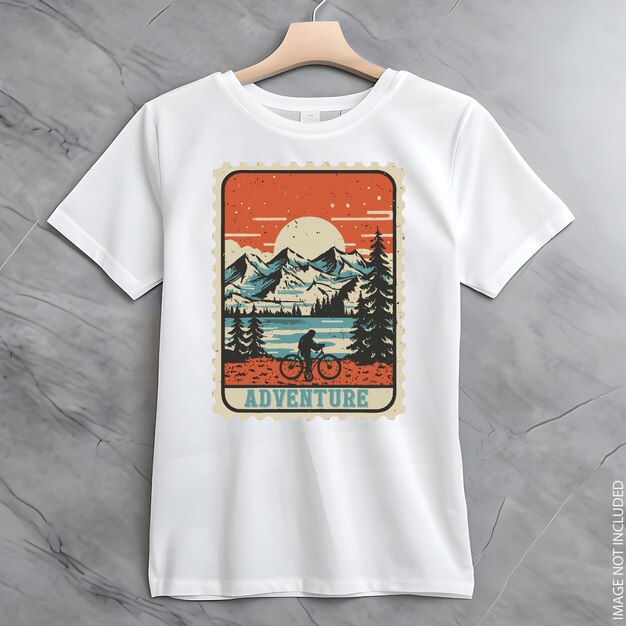 Vélo de montagne et cyclisme Vector design de t-shirt de voyage aventure en plein air Graphique vectoriel pour t-shirt