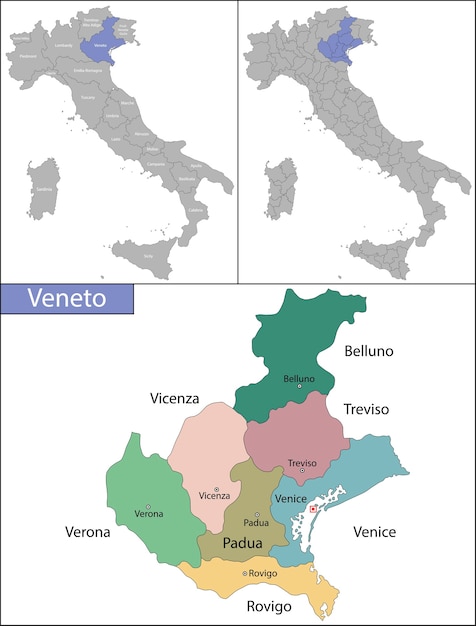 La Vénétie Est L'une Des Vingt Régions Administratives D'italie, Au Nord-est Du Pays