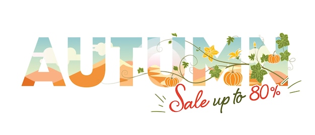 Vente D'automne Pour L'affiche De La Promotion Shopping.