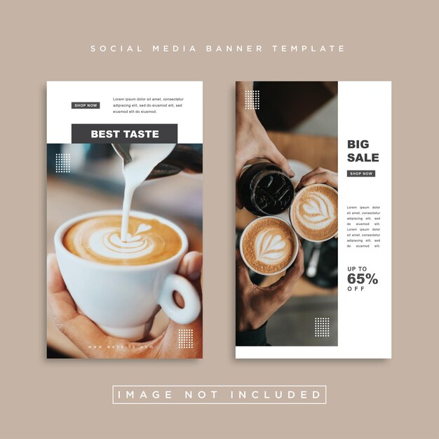 Vente De Café Collection De Modèles D'histoires Instagram Pour Les Médias Sociaux