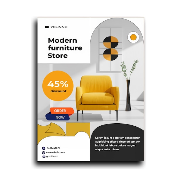 Vente de collection de meubles modernes Banner sur les réseaux sociaux