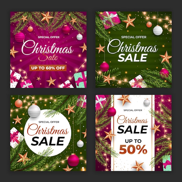 Vente de fête de Noël sur les réseaux sociaux