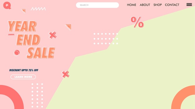 La Vente De Fin D'année Avec La Conception D'espace De Copie Peut être Utilisée Pour La Page De Destination, Et Vous Pouvez Mettre Une Image