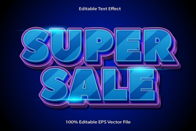 Vente Flash Effet de texte modifiable en relief, Style dégradé de dessin animé