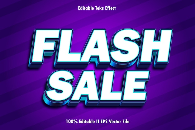 Vente en flash Effet de texte modifiable Style de dégradation en relief 3D